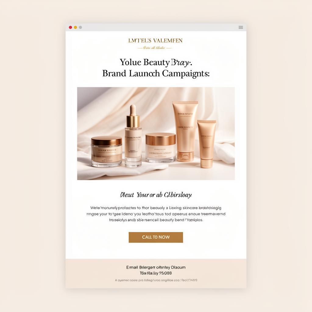Newsletter de lançamento para marca premium de skincare.