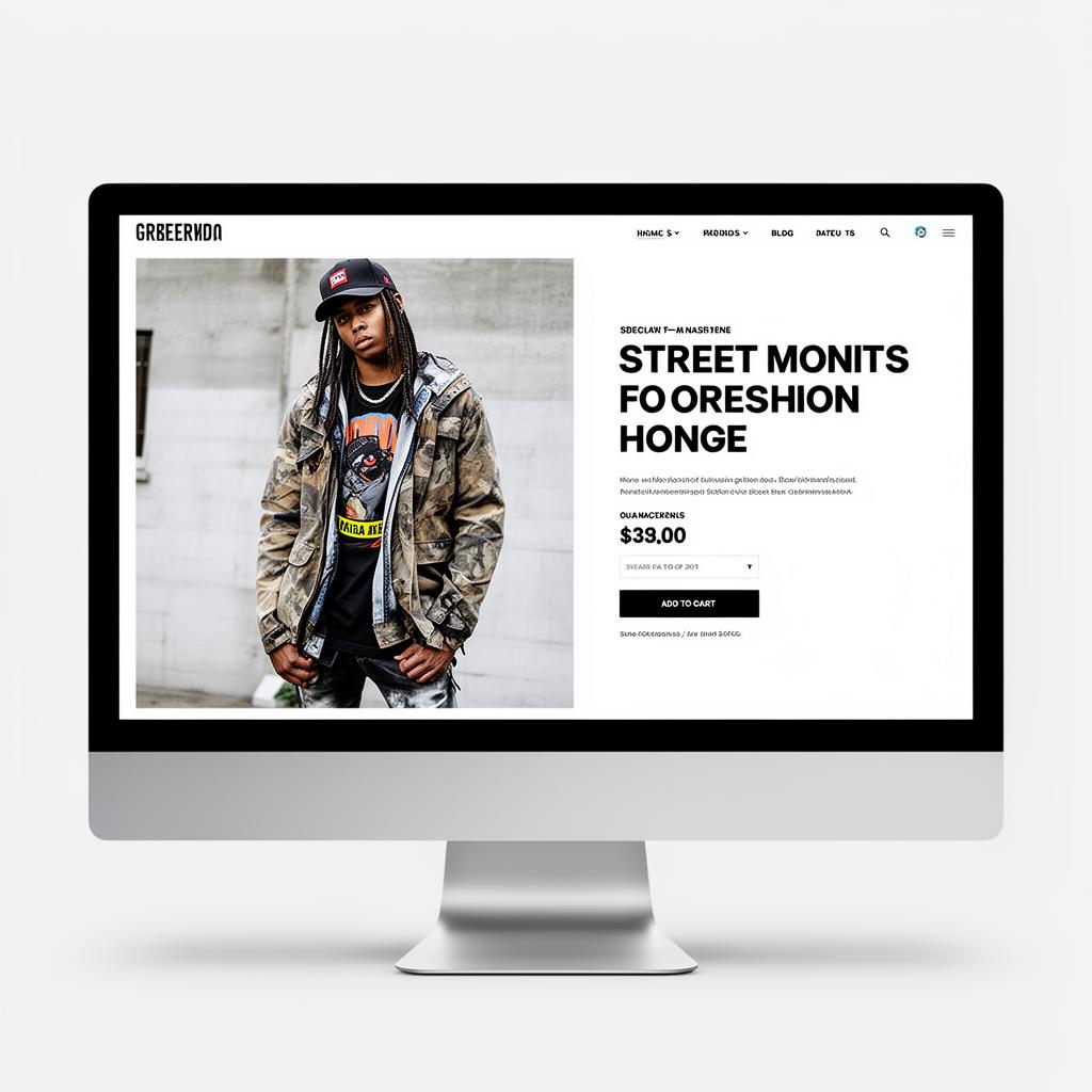 Landing page e-commerce para marca de streetwear.